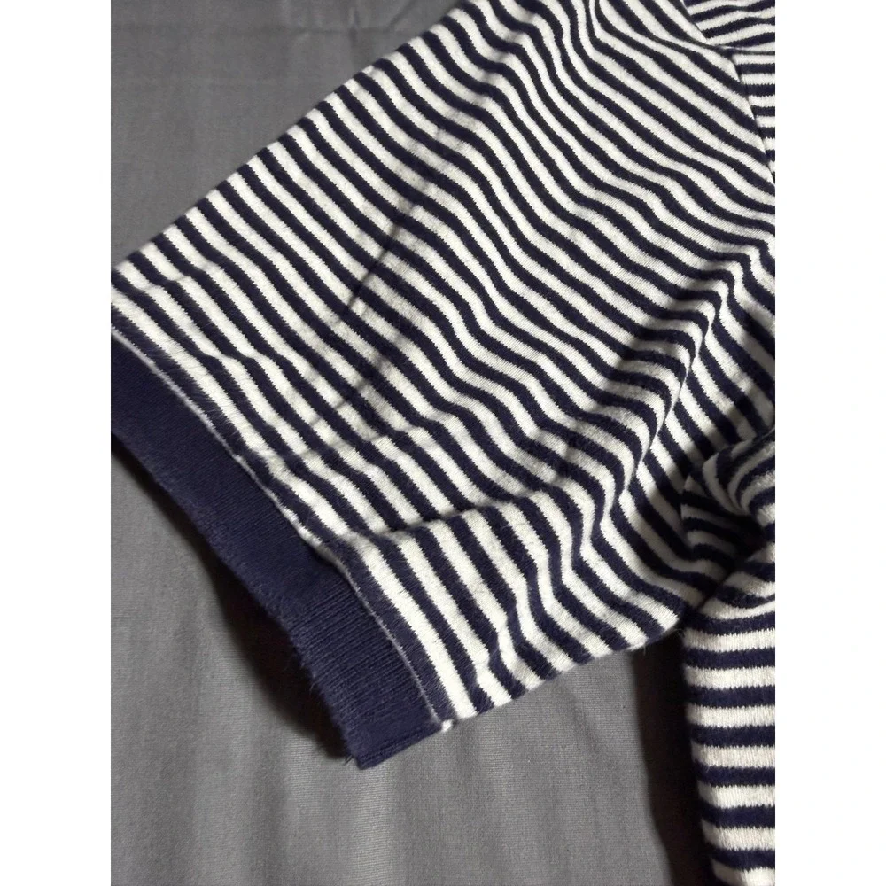 Polo Ralph Lauren Polo Shirt Mens XL Navy White Good Striped Short Sleeve